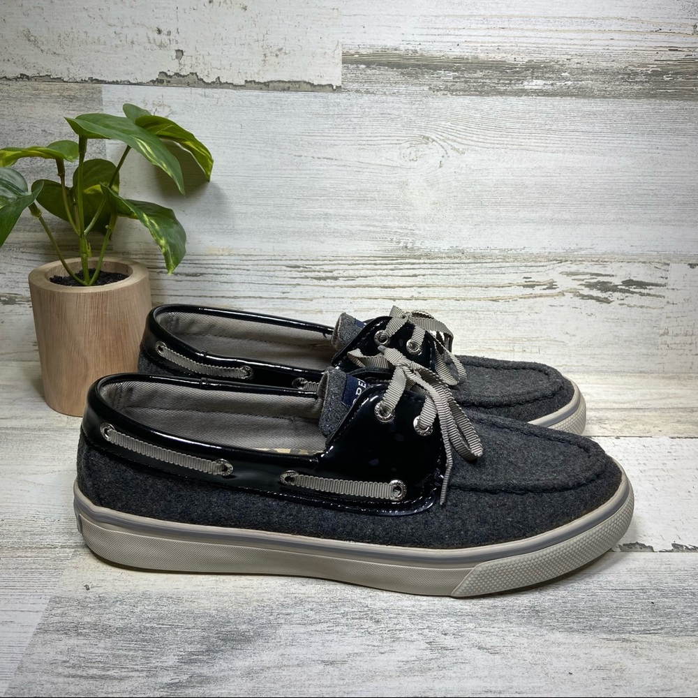 Sperry Top-Sider Gray Black Boat Shoes